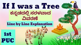 If I was a Tree Kannada Summary 1st PUC English Explanation [upl. by Eytteb332]