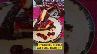 ♡VİŞNELİ TART PASTA TARİFİCHERRY TART CAKE RECIPEÇAYSAATİ [upl. by Ecart]