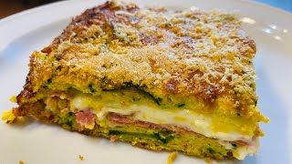 Sformato con zucchine prosciutto￼ cotto formaggio [upl. by Haerle]