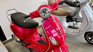 Vibrant Red Colour ZX 125CC Vespa scooter Guy’s Amezing look And WalkRoundviral automobile vespa [upl. by Alburg]