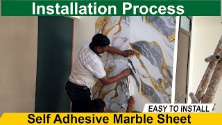 Self Adhesive Marble Sheet Installation Process  Very Easy To Install [upl. by Vassily]