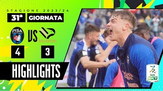 Pisa vs Palermo 43  Una Pasquetta pirotecnica all’Arena Garibaldi  HIGHLIGHTS SERIE BKT 20232024 [upl. by Ahsirahc]