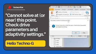 How to fix quotCannot solve at or near this point Check drive parameters and adaptivity settingsquot [upl. by Payne]