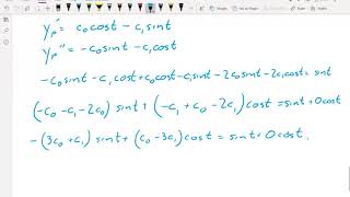 Inhomogeneous 2nd order ODE  sine and cosine [upl. by Aisatna]