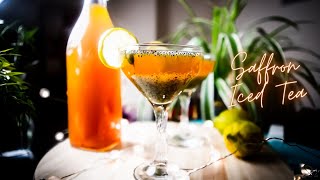 HOW TO MAKE SAFFRON ICED TEA  Delicious Saffron and Lemon Iced Tea Recipe [upl. by Noxin]