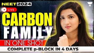 Carbon Family  pBlock in 4 Days  NEET 2024  Akansha Karnwal [upl. by Kitchen591]