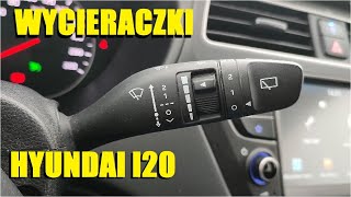 Jak włączyć WYCIERACZKI przód tył spryskiwacz  obsługa Hyundai I20 20152020  Doszkalanie Warszawa [upl. by Seedman]