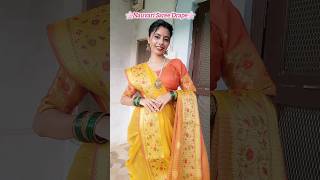 Nauvari Saree Draping for Ganesh Chaturthi 🌸🌼youtubeshorts hack trending ganeshchaturthi saree [upl. by Mal249]