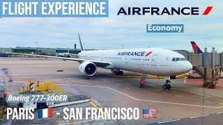 FLIGHT EXPERIENCE AIR FRANCE B777300ER Paris 🇫🇷 to San Francisco 🇺🇸 Economy Class [upl. by Alain]