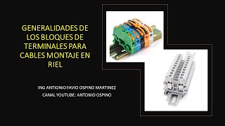 BLOQUES DE TERMINALES PARA CABLES ELECTRICOS Y MONTAJE EN RIEL EN CIRCUITOS DE REFRIGERACION [upl. by Ruberta]