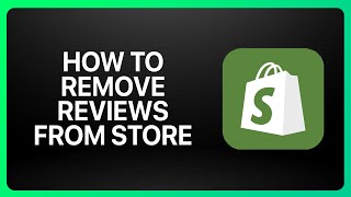 Remove Reviews From Shopify Store [upl. by Auhsaj115]