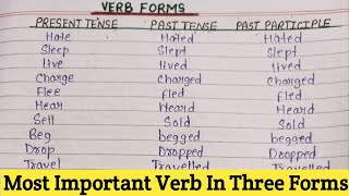 Three Forms Of Verbs List  60 Important Verbs With Their Three Form  Verb With Three Form List SCC [upl. by Esinrahs707]