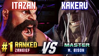 SF6 ▰ ITAZAN 1 Ranked Zangief vs KAKERU MBison ▰ High Level Gameplay [upl. by Rimisac]