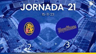 JORNADA 21 RESUMEN  Leones del Caracas 2  Navegantes del Magallanes 3 2324 151123 [upl. by Olivette]