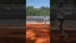 Alexander Bublik practise in Lyon tennislife tennis bublik atp aces technifibre [upl. by Ebneter]