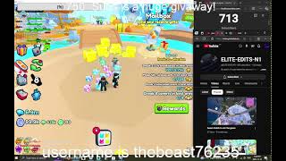 playing pet sim 99 everybody free gems and some huge giveaways [upl. by Koslo]