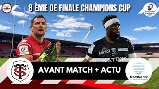 AVANT MATCH LIVE  TOULOUSE VS RACING 92  8 EME DE FINALE CHAMPIONS CUP [upl. by Anayik]