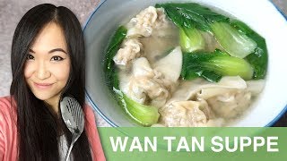 REZEPT Wan Tan Suppe  Won Tons selber machen [upl. by Drawe]