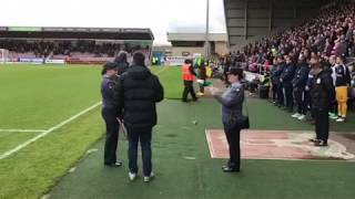 A cadet from Northampton F5 Air Cadets Squadron plays The Last Post at Sixfields [upl. by Udale]