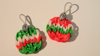 Rainbow Loom Nederlands kerstbal Xmas ornament Original Design [upl. by Mcclees]