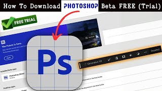 How To Download Photoshop Beta Free Trial  Generative Fill [upl. by Anavoj570]