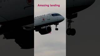 Millions of dollar plane amazing landing  Air Canada at YYZ Toronto [upl. by Oratnek]