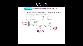 HOW TO READ VERNIER SCALE  PHYSICS QUESTION physics mcq verniercaliper reading [upl. by Atteuqal]