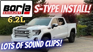 BORLA SType Cat Back Dual Exhaust Install Review 2019  2023 GMC Sierra Chevy Silverado 62L [upl. by Maxi]