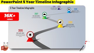 5PowerPoint Road Map Timeline Template Free download  5 Year Timeline [upl. by Ng]