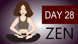 Zen Meditation  Guided Zen Buddhism Meditation Zazen  Day 28 [upl. by Sirapal329]