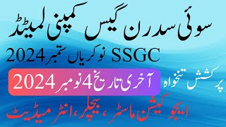 Sui Southern Gas Company Limited jobs 2024 SSGC How to apply Online [upl. by Venditti505]