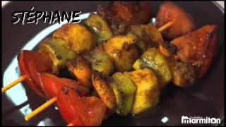 Recette crevettes kiwi de Stéphane [upl. by Drofiar]