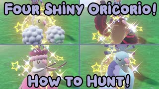 FOUR Shiny Oricorio  How to Hunt Oricorio  Pokemon Violet Badge Quest 1 [upl. by Initof]