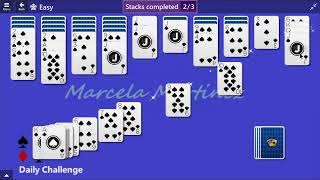 Microsoft Solitaire Collection  Spider Easy  April 5 2015  Daily Challenges [upl. by Nanette]