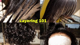 How to Cut Layers on Wig [upl. by Lorianna]