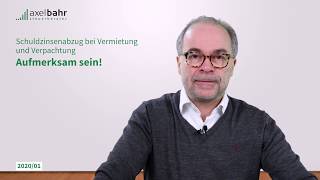 Schuldzinsenabzug bei Vermietung und Verpachtung [upl. by Nawtna]