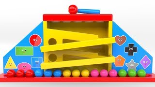 Learn Colors with Wooden Hammer Educational Toys  Colors Videos Collection [upl. by Buller]