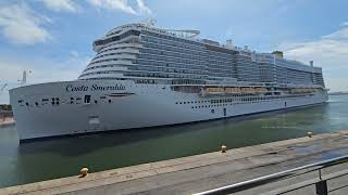 Costa Smeralda docking into Cape Town Cruise Terminal [upl. by Bough]