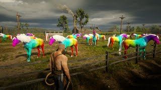 Best Custom horse in red dead redemption 2  Giga Arthur s Horse Taming Job [upl. by Eiramannod]