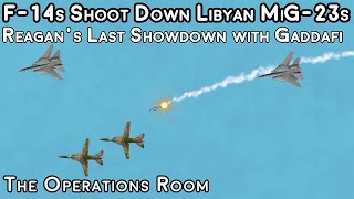 US Navy F14s Shoot Down Two Libyan MiG23s 1989  Animated [upl. by Nitsrek]