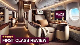 Qatar Airways First Class Flight A380 Full Tour Review [upl. by Lechner]