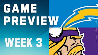 Los Angeles Chargers vs Minnesota Vikings  2023 Week 3 Game Preview [upl. by Esinrahc]