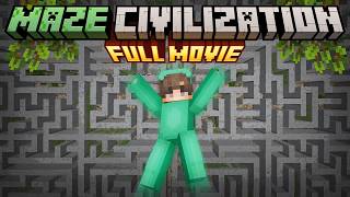 Minecraft but I survive in MAZE CIVILIZATION FULL MOVIE [upl. by Ogilvie962]