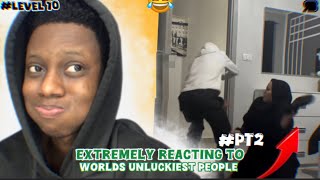 Extremely Reacting to WORLD most Unluckiest PEOPLE Pt2 [upl. by Einal404]