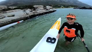 Long Downwind Video with some lessons amp coaching in a double surfski [upl. by Klehm]