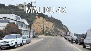 Malibu 4K  Billionaires Beach  Driving Downtown USA [upl. by Romilly]