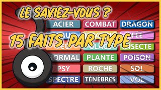 15 Faits sur Chaque Type de Pokémon 270 facts en tout [upl. by Robyn549]