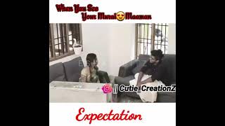 Murai😍Maaman expectation vs reality  Tamil  Araathi  fun creator 🤣🤣  funny videos [upl. by Aneehsirk]