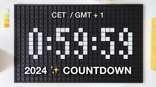 2024 New Years Countdown 🎇 GMT 1 Central European Time France Germany Netherlands  Europe [upl. by Peters]