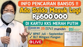 INFO PENCAIRAN BANSOS ADA SALDO Rp600000 DI KARTU KKS PADA HARI INI SELASA 13 AGUSTUS 2024 [upl. by Ahsinwad5]